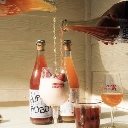 Local favorite wine being poured into modern wine glasses